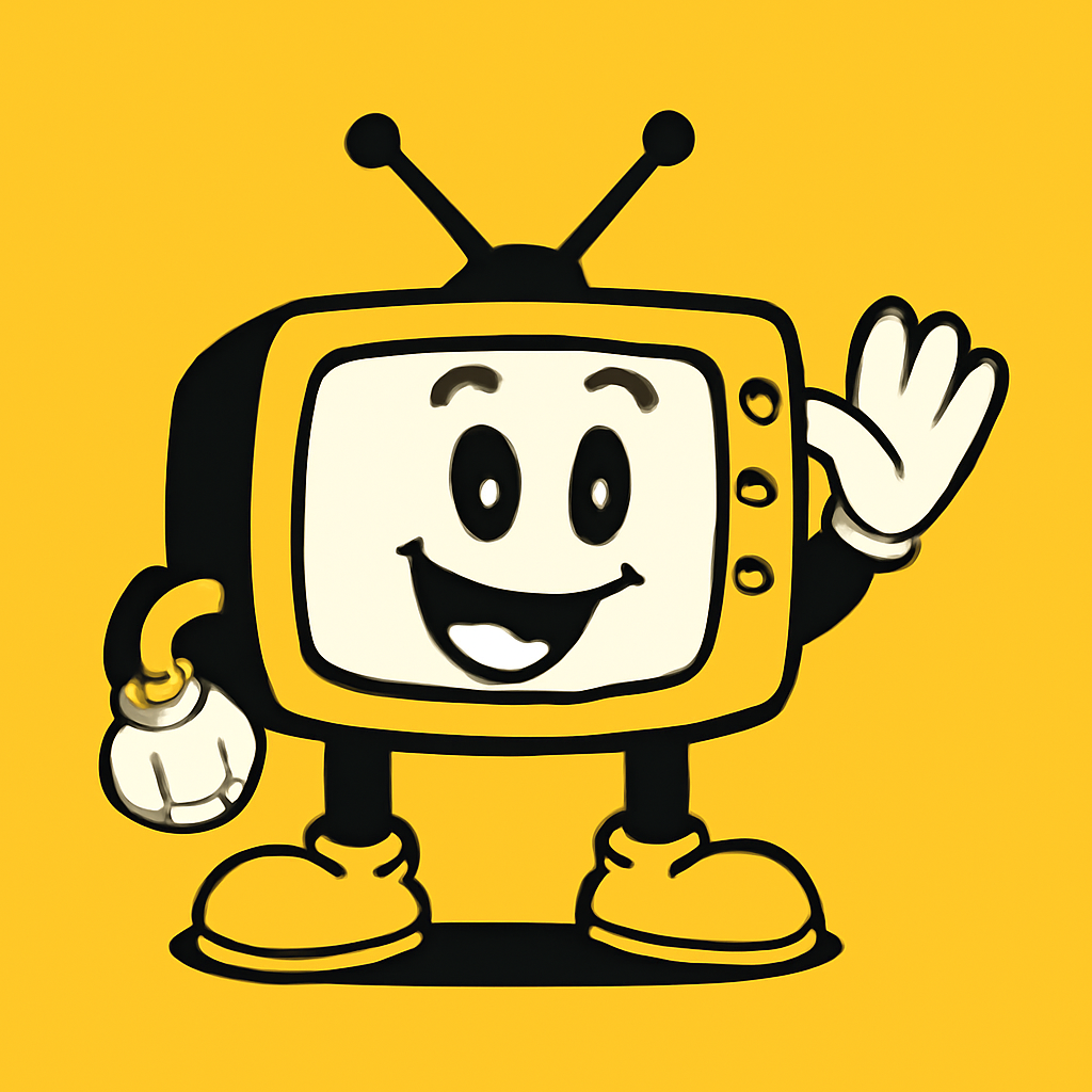 Logo La Capsule Créative : télévision vintage jaune tenant une ampoule